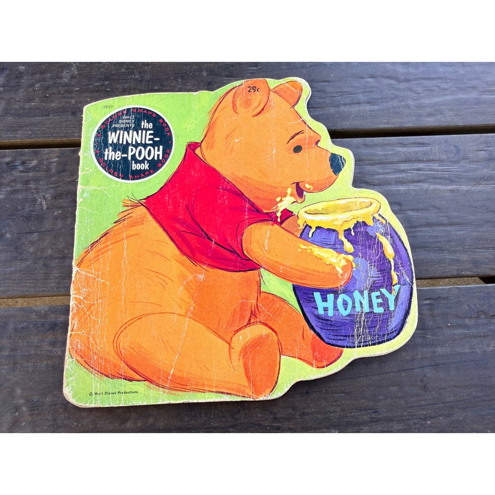 Vintage 1973 Walt Disney Winnie the Pooh Golden Shape Book 5927 Retro Disneyana